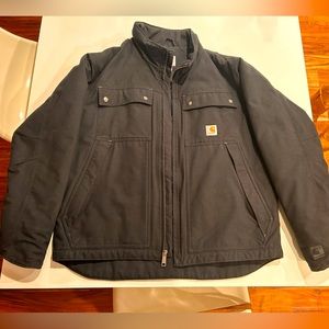Black Carhartt Quick Duck Coat Size Large